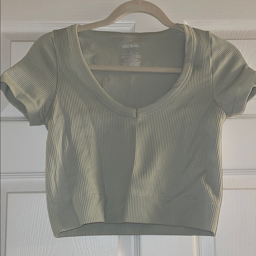 Wild Fable Green Crop Top Stylish Essential
